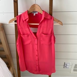 Pink silky express portofino blouse